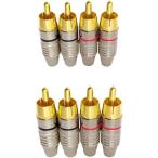  штекер позолоченный RCA терминал вилка сетевого шнура динамик адаптер кабель коннектор замена (8 шт )