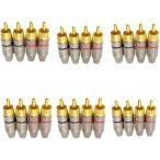  штекер позолоченный RCA терминал вилка сетевого шнура динамик адаптер кабель коннектор замена (24 шт )