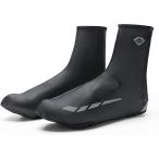 シューズカバー ロードバイク 自転車 サイクルシューズカバー ウィンドブレーク( ブラック,  S)