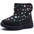 スノーブーツ キッズ ウインターブーツ ベビー 女の子 男の子 スノーシューズ 子供 雪遊び(05ブラック,  14.0 cm 3E)