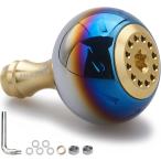 30mm リール ハンドル ノブ 14.5g シマノ ダイワ 通用 Shimano Type Daiwa S用 Aurora MDM(ゴールド)