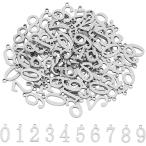  примерно 100 шт дыра 1.5mm цифра очарование нержавеющая сталь подвеска номер 0~9 цифра подвеска цифровой очарование 