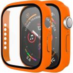 アップルウォッチ カバー Apple watch ケース 保護ケース 保護カバー(オレンジ,  45mm)
