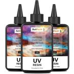 レジン液 UVレジン液 大容量 ハードタイプ UV‐LED対応 高い透明度 急速硬化 黄変なし 低刺激 DIY MDM(透明, 300g)