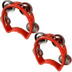 AllBright тамбурин исполнение музыкальные инструменты ударный инструмент караоке пик вверх половина иен type 2 шт. комплект круглый ( красный )