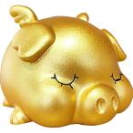 豚 貯金箱 ゴールド ブタ pig 風水 財運 金運 商売繁盛 置物 ラッキー( 大)