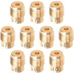 メインジェットセット10個 ケーヒン全ネジ型/大タイプ #70-#100 バイク用 収納ケース付き (10pcs#70-#100)
