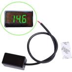 コンパクト ボルトメーター デジタル 小型電圧計 デジタル電圧計 LEDディスプレイ LEDデジタル電圧計 電圧表示(グリーン)