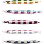 200g 5色セット ルアー メタル ジグ 遠投 夜光 淡水 海釣り ヒラマサ 青物 太刀魚 シーバス マグロ ヒラメ ブリ MDM (200g)