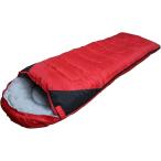 寝袋 シュラフ オールシーズン 封筒型 インナーシュラフ連結可能 耐寒-15度 防水 大きいサイズ 丸洗い可能 夏 冬( レッド)