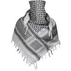アフガンストール シュマグ スカーフ ミリタリー サバゲー装備 大判 Cotton 100%( グレー,  110x110cm)