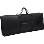 ワズチヨ 61鍵盤 キーボード ケース カバー ブラック ２WAY 軽量 厚手 防水 シンプル キーボードカバー 黒( 黒　61鍵盤)