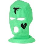  Heart дизайн балаклава глаз .. шапочка вязаная шапка маска для лица легкий . способ Dance мотоцикл ( neon зеленый, Free Size)