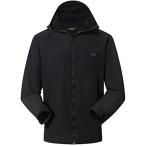 2019初デビュー 電熱 ベスト 電熱ジャケット 日本製カーボンヒーター USB式給電 3段階調温 ?袖(ブラック(?袖),  XXL)