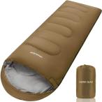 ショッピング寝袋 寝袋 シュラフ キャンプ アウトドア 簡易防水 オールシーズン 軽量タイプ( コヨーテ（軽量タイプ）)