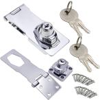 後付け可能 引き出しロック 2個セット 掛金錠 補助錠 ねじ留め セキュリティ対策 防犯