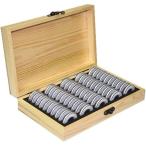  из дерева монета кейс для коллекции диаметр 5 вид соответствует box монета память место хранения монета капсулпа со стартером ( 50 листов )