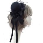  Mini шляпа украшение для волос Gothic and Lolita аксессуары для волос зажим шляпа ( черный )