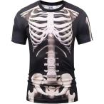  каркас футболка настоящий интересный 3D принт короткий рукав . каркас Len togen Halloween костюмы товары ( черный, M)