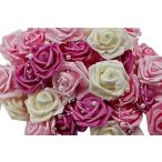  artificial flower flower part rose pearl shower set wedding party equipment ornament ( pink Mix )