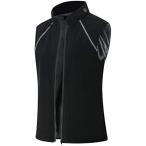 2019最新 電熱ベスト 電熱ジャケット 日本製発熱パック 電熱ウェア 防寒ベスト ホットベスト( ブラック,  Free Size)