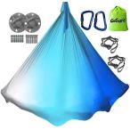  градация aerial йога гамак полный комплект 5mx2.8m пустой средний йога гамак тренировка ( ocean blue )