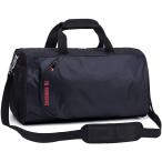 ゴルフバッグ シューズ収納 メンズ スポーツバッグ 防水 Wet Pouch付(1.ブラック)