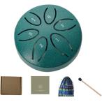  разрез барабан steel дождь барабан концентрация сила музыкальные инструменты 6 звук место хранения с футляром ( зеленый, 3 дюймовый )