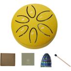  разрез барабан steel дождь барабан концентрация сила музыкальные инструменты 6 звук место хранения с футляром ( желтый, 3 дюймовый )