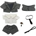 nu. одежда мягкая игрушка 20cm кукла костюм ( серый )