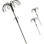 イカフック イカ釣り仕掛け ヤエン エギング 金串針 泳がせ釣り ウキ釣り 掛け針 釣り針 アオリイカ ケンサキイカ( 黒3本)