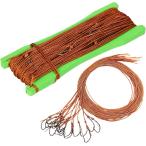 【互換品】 うなぎ 釣り 仕掛け ウナギ針 延縄 30m フック 20本(茶, S)