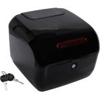  мотоцикл задний бардачок большая вместимость ABS установка основа ключ 2 шт 5 цвет соответствует всем моделям скутер мопед top case верх box ( черный )