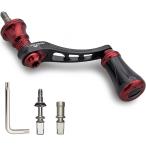 45-50mm可変 リール ハンドル シマノ ダイワ 通用 スピニングリール Arch MDM(ワインレッド＆ブラック,  45-50mm)