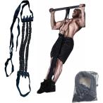 懸垂 アシスト チューブ 懸垂補助 筋トレ 3段階 負荷 調節可能 ボディ トレーニング MDM(ブラック)