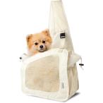 犬 スリング 抱っこ紐 ペット 猫 小型犬 ペットスリング 5kgまで対応 キャリーバッグ 軽量 犬用(2.アイボリー,  Msize)