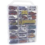 トミカ収納ケース 持ち手付 両面収納ミニカーケース 最大48台収納可能 ホットウィール(クリア,  ノーマル)