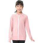  Rush Guard Kids купальный костюм контакт охлаждающий Q-MAX UPF50+ UV cut лето ( розовый x белый / простой упаковка версия, 150-160)
