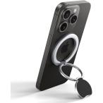 マグネットの王 スマホリング MagSafe対応 スマホスタンド 超強両面マグネット バンカーリング 横縦両立 磁気増強メタルリング付き