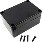 ジャンクションボックス 電源ボックス 屋外 防水 黒 電気ボックス 電盤 小型 防塵 接続 長方形 ブラック( 100x68mm)