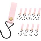  фонарь крюк металл уличный крюк подвешивание ниже висячий подставка кемпинг вешалка интерьер S знак PU кожа ( розовый 10шт.@)