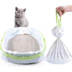 猫トイレカバー 猫トイレ用ゴミ袋 猫用うんち処理袋 使い捨て 猫砂処理 厚手(クリア,  Lサイズ)