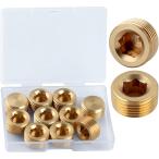 NPT мужской трубы штекер соединительная муфта комплект 3/8 10 штук входит латунь труба штекер комплект NPT мужской штекер фитинг комплект ( желтый )