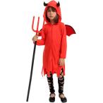  костюмированная игра De Ville Kids Halloween девочка маскарадный костюм костюм симпатичный демон ( красный, 140cm)