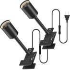 電球ソケット E26 クリップライトソケット 植物育成ライトに適しています スイッチ付き(ブラック2個入り)