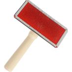 AllBright ムートンブラシ ペットブラシ 毛皮 羊毛 お手入れ 抜け毛取りクッション ラグ(レッド, L)