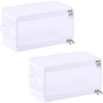 CD кейс место хранения DVD место хранения box хранение легкий половина прозрачный складной держать рука есть 2 шт. комплект ( белый )