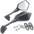 【互換品】nakira バイク用カウルミラー 左右セット 黒 スクエア CBR600RR(ブラック)