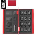 SIM карта *SD футляр для карточек 2in1 hybrid универсальный всего 18 шт. входит SIM4 листов + microSIM2 листов aluminium тонкий ( красный )