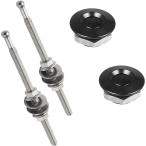  bonnet pin all-purpose push type bon pin trunk aero JDM USDM custom 2 piece set ( black )